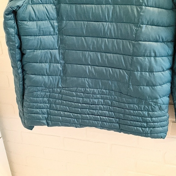 Nanette Lepore Puffer Jacket Outdoor Teal Blue Down Lighweight Lined S - Picture 6 of 16